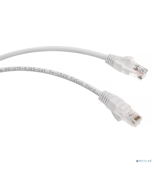 Шнур коммутационный Cabeus, Cat.5e, неэкр., U/UTP, RJ45/RJ45, LSZH, AWG24, 3м, белый