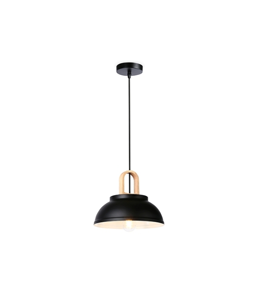 Светильник Ambrella light TR8192 BK/LW черный/светлое дерево E27 max 40W D290*900