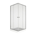 Душевой уголок BAU Stil Hit с поддоном 100x100х195, прозрачное закаленное стекло, хромированный проф, фото 1