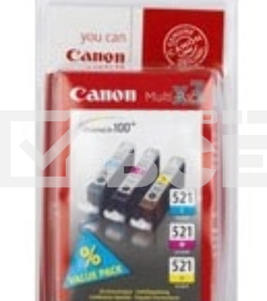 Картридж струйный Canon CLI-521 (2934B010) голубой/пурпурный/желтый набор карт. для Canon Pixma MP540/620/630/980