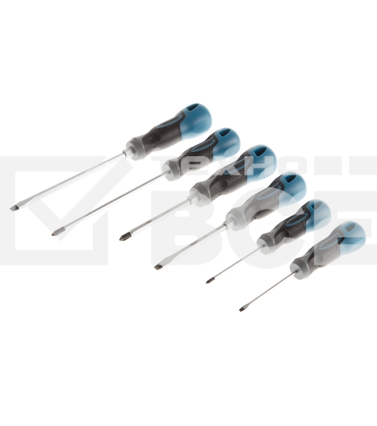 Набор отверток Gross 12164 6 шт, S2, трехкомпонентная рукоятка