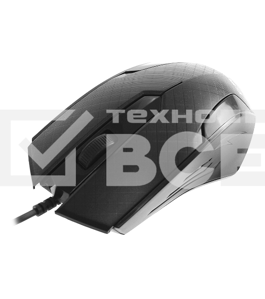 Мышь проводная Crown CMM-100 черный, 1000 dpi, USB, кнопки - 3