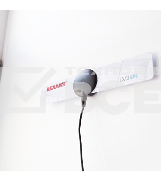 ТВ антенна комнатная для цифрового телевидения DVB-T2 на присоске, RX-255 Rexant