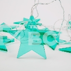 Гирлянда светодиодная «Звездопад» бирюзовая 10 LED, 2,25 м, прозрачныйПВХ, белый цвет свечения, 2 х АА (батарейки не в комплекте) NEON-NIGHT, фото5