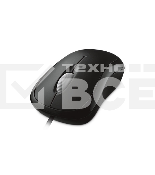 Мышь проводная Microsoft Basic черный, 1000 dpi, USB, кнопки - 3