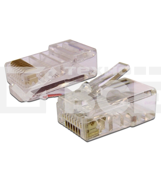 Коннектор RJ45 UTP 8P8C, универсальный, cat.6, 100 шт.