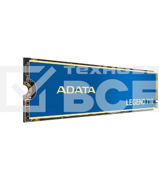 Накопитель SSD ADATA LEGEND 710, 256Gb, PCIe 3.0 x4, M.2 2280, NVMe, R/W 2100/1000, с радиатором