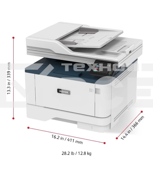 МФУ лазерный Xerox B305 (B305V_DNI), A4, ч/б, печ. до 38 стр/мин., скан. до 46 стр/мин. (ч/б) 20 стр/мин. (цвет), 600x600dpi, USB, RJ-45, Wi-Fi
