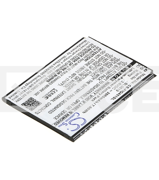 Аккумулятор CameronSino CS-FIQ451SL BL3819 для Fly IQ4514 Evo Tech 4 3.8V / 2000mAh / 7.60Wh