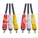 Кабель PERFEO 3xRCA вилка - 3xRCA вилка, длина 1 м. (R3102), фото 1