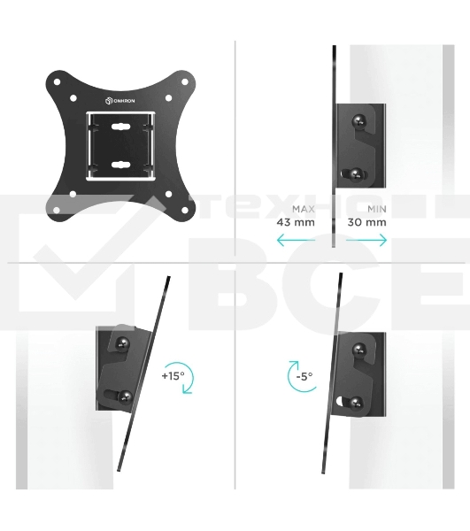 Кронштейн ONKRON SN31 для телевизора 10