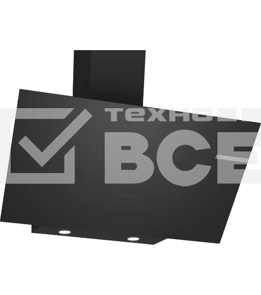 Наклонная вытяжка Bosch DWK96PJ60T для настенного монтажа, максимальная производительность 700м3/ч, 90см, цвет: черный,touch control