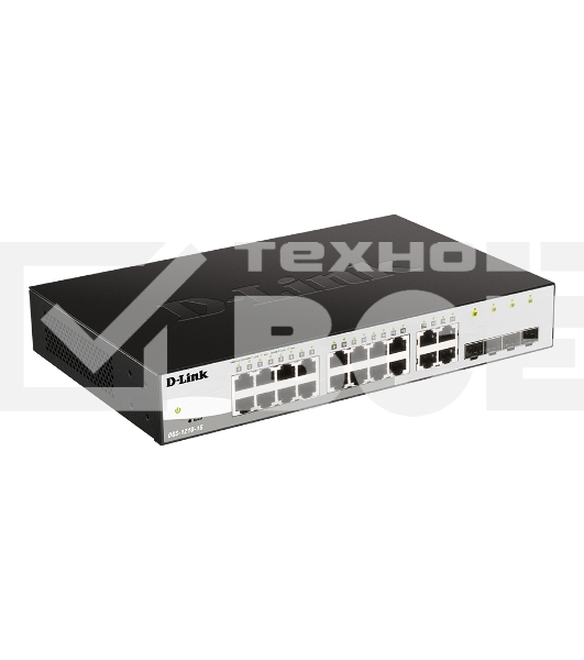 Коммутатор настраиваемый L2 коммутатор, 16х1000Base-T, 4хCombo 1000Base-T/SFP, упрощенный интерфейс CLI