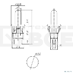 Выключатель-кнопка Rexant 250V 2.5А (2с) ON-(OFF) Б/Фикс белый (мебельная), фото4