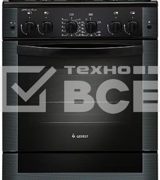 Плита газовая Gefest ПГ 6500-02 0115 черный, конфорок 4 шт, духовка 52 л, 60 см x 85 см x 60 см
