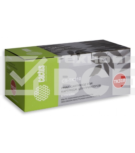 Картридж лазерный Cactus CS-TK310 черный (12000 стр.) для Kyocera Mita FS 2000/2000D/2000DN/2000DTN/3900/3900DN/3900DTN/4000