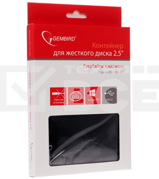 Внешний корпус для HDD Gembird EE2-U2S-40P 2.5