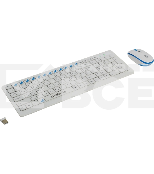 Клавиатура + мышь Defender Skyline 895 Nano W (Белый) Кл:104, 1000/1500/2000dpi