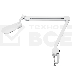 Лупа на струбцине Rexant, квадратная 3D+20D, с подсветкой 6 LED, серия EXPERT, белая 31-0565, фото5