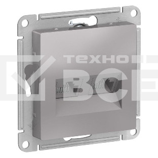Алюминий Розетка двойная компьютерная RJ45+RJ45, кат.5E, механизм ATN000385 Schneider Electric