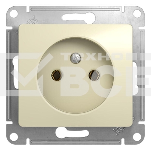 Механизм розетки 1-м СП Glossa 16А IP20 без заземл. беж. SchE GSL000241