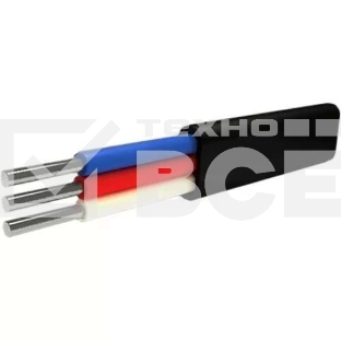 Кабель АВВГ 3х2.5 плоский Ч (бухта) (м) Альгиз К ФР-00000423
