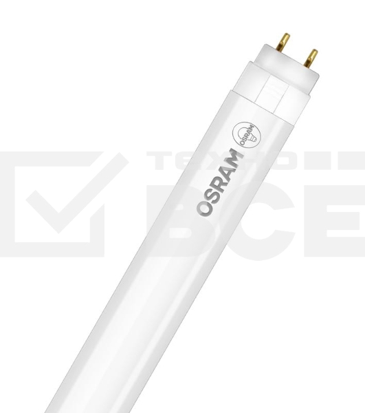 Лампа светодиодная SubstiTUBE Basic T8 9W/830 (замена 18Вт) 9Вт трубчатая стекл. 3000К тепл. бел. G13 720лм 220-240В 600мм двухсторон. прям. вкл. OSRAM 4058075377462