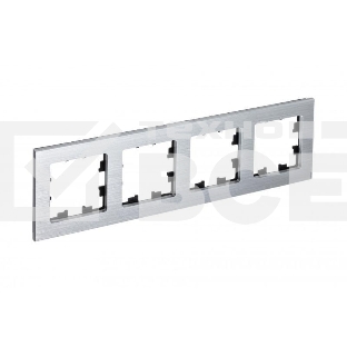 Рамка 4-м AtlasDesign Nature металл серебр. SchE ATN312104