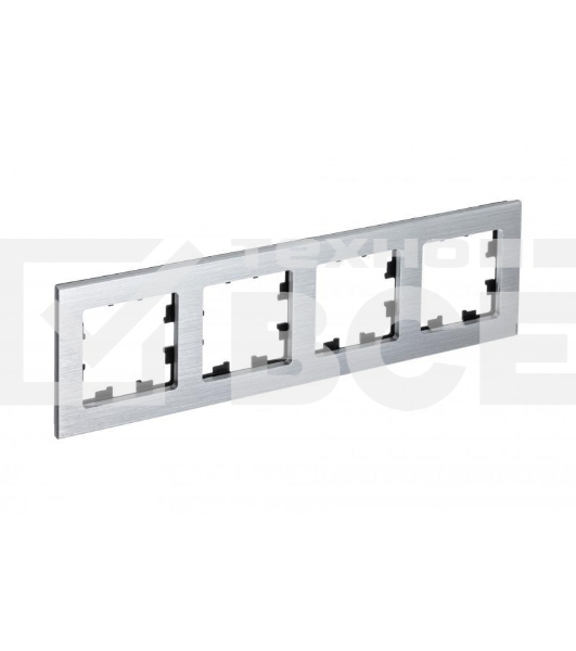 Рамка 4-м AtlasDesign Nature металл серебр. SchE ATN312104