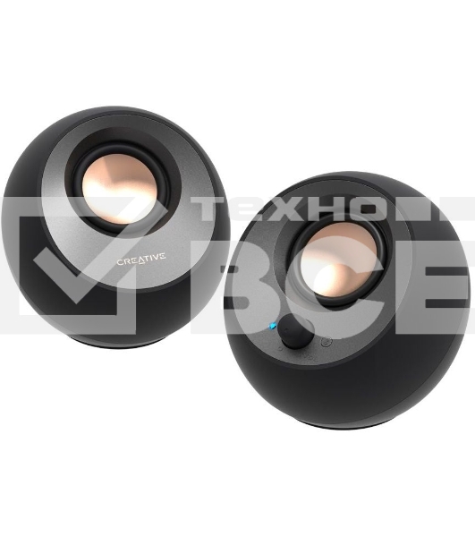 Акустическая система Creative Pebble V3 MF1700 2.0 черный 8Вт BT