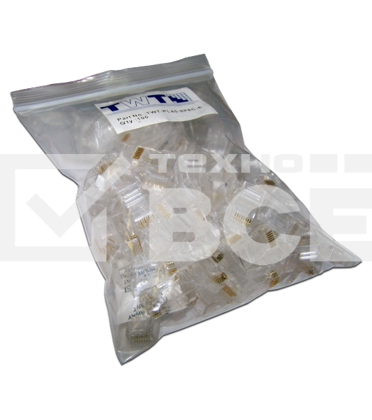 Коннектор RJ45 UTP 8P8C, универсальный, cat.6, 100 шт.