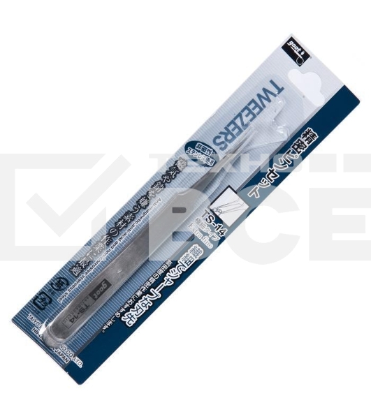 Пинцет прямой Goot TS-14 нерж.сталь (усиленный) антимагнитный, Япония