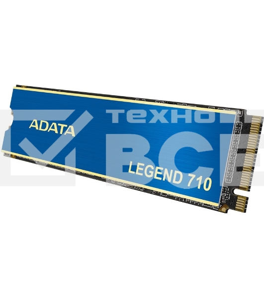 Накопитель SSD ADATA LEGEND 710, 256Gb, PCIe 3.0 x4, M.2 2280, NVMe, R/W 2100/1000, с радиатором