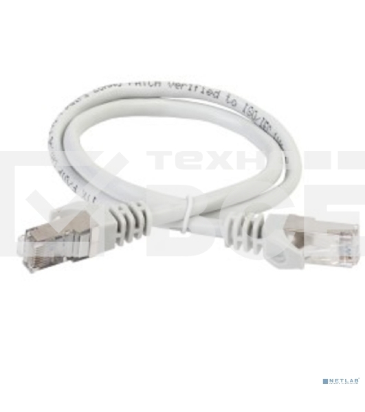 Коммутационный шнур (патч-корд) ITK PC01-C5EFL-1M , кат.5Е FTP, LSZH, 1м, серый