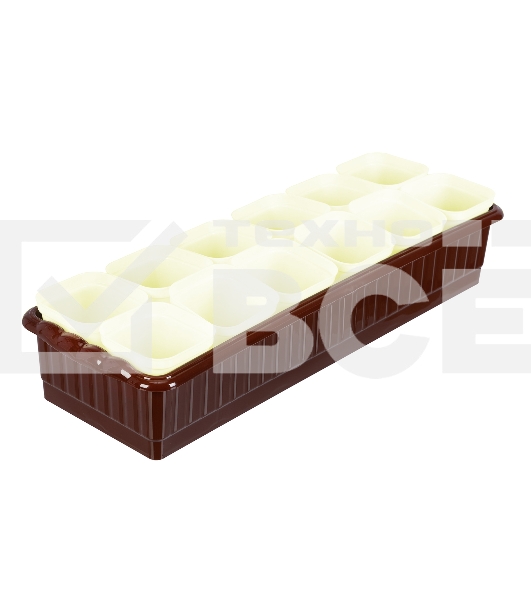 Набор для рассады Palisad поддон 470х166х82 мм, 12 горшочков по 250 мл. с выдвижным дном