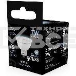 Лампа светодиодная Gauss Black 7Вт цок.:GU5.3 рефлек. 220B 4100K св.свеч.бел.нейт. MR16 (упак.:10шт) (101505207), фото4