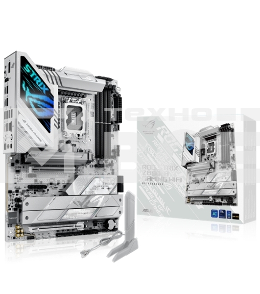 Материнская плата ASUS ROG STRIX Z890-A GAMING WIFI, LGA 1851, Intel Z890, 4xDDR5, 4xSATA, 5xM.2, 1xPCIe 4.0 x16, 1xPCIe 5.0 x16, 1xHDMI, 1xDP, 1x 2.5Gb LAN, 2xUSB-A 3.2 Gen 1, 5xUSB-A 3.2 Gen 2, 1xUSB-C 3.2 Gen 2, 2xThunderbolt 4, 2x3.5 мм, 7.1, ATX
