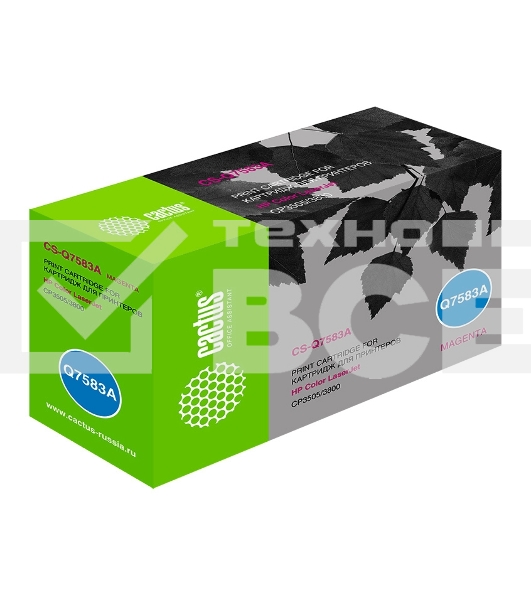 Картридж лазерный Cactus CS-Q7583A пурпурный (6000 стр.) для HP Color LaserJet CP3505/3800