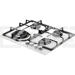 Варочная поверхность MONSHER MGG 63 Blanc, газ, High-Tech, 59 см, автоматический электроподжиг, газ-контроль, форсунки под сжиженый газ, SABAF конфорки, чугунные решетки, цвет белый, фото2