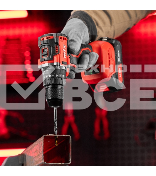 Дрель-шуруповерт аккумуляторная ударная бесщет. CIDS-BL-20, Li-Ion, 20 В MTX