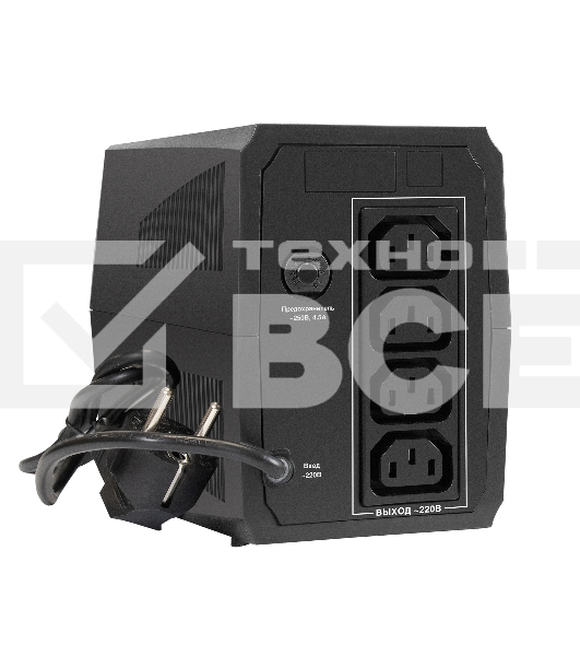 Источник бесперебойного питания ExeGate SpecialPro UNB-500.LED.AVR.4C13 500VA/300W, LED, AVR, 4*C13, черный