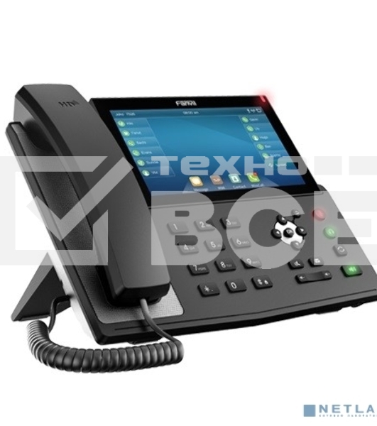 Телефон IP Fanvil X7(rev B-V2) 20 линии SIP, HD аудио,7 'сенсорный экран 800x480, имеет 2 порта Gigabit LAN, питание PoE, WIFI, Bluetooth