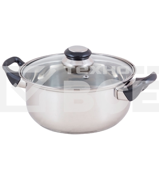 Кастрюля MALLONY BAK-S-03, объем 2,8 л, 3 слойное капсулированное дно (в уп. 8 шт)