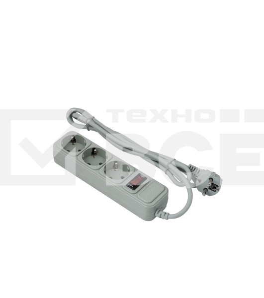 Сетевой фильтр ExeGate EX221177RUS SP-3-1.8G (3 розетки, 1.8м, евровилка, серый)