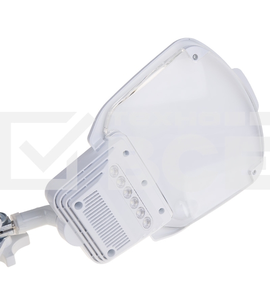 Лупа на струбцине Rexant, квадратная 3D+20D, с подсветкой 6 LED, серия EXPERT, белая 31-0565
