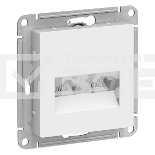 Розетка двойная компьютерная RJ45+RJ45, кат.5E, механизм, БЕЛЫЙ