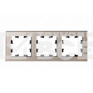 Рамка 3-м AtlasDesign Nature стекло шампань SchE ATN320503