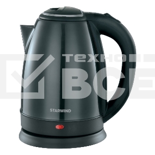 Чайник электрический Starwind SKS2051 1.8л. 1800Вт черный (корпус: нержавеющая сталь/пластик)