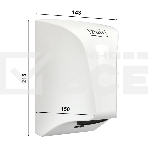 Сушилка для рук Puff 8809 850Вт белый, фото 1