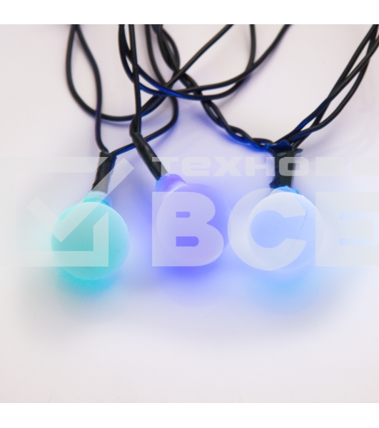 Гирлянда Шарики Ø 18 мм, 5 м, темно-зеленый ПВХ, 30 диодов, цвет RGB